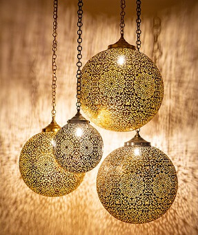 Asly Creation pendant lamps — lit