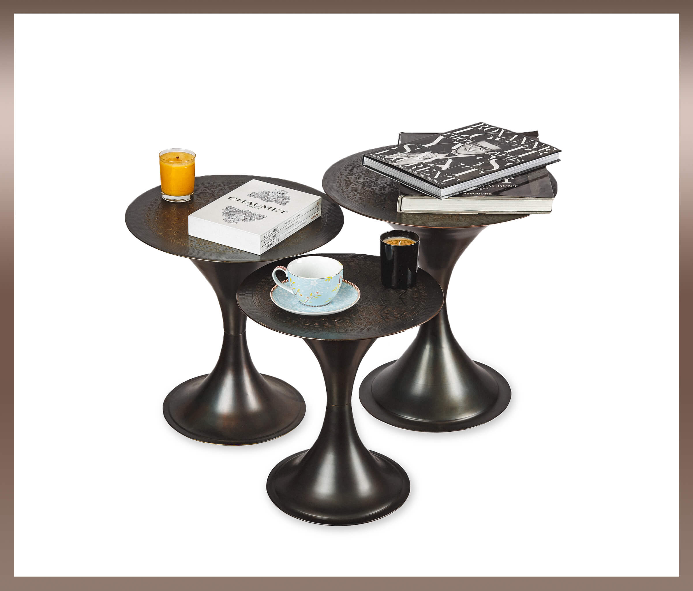 Asly Creation copper nesting tables
